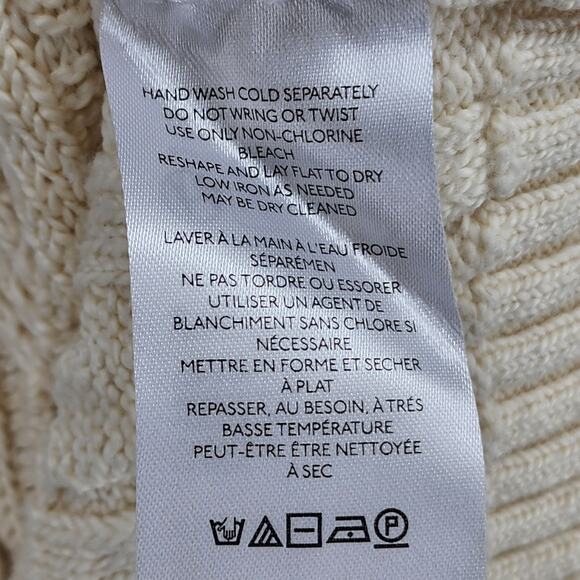 Anthropologie Cold Shoulder Turtleneck Pullover Cable Sweater Size Small - Picture 5 of 6